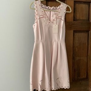 Ted Baker baby pink cut out dress